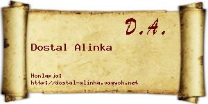 Dostal Alinka névjegykártya
